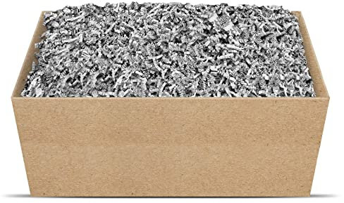 SizzlePak umweltfreundliches Papierfüllmaterial viele Farben 125g-1kg (Silber-grau, 1kg)