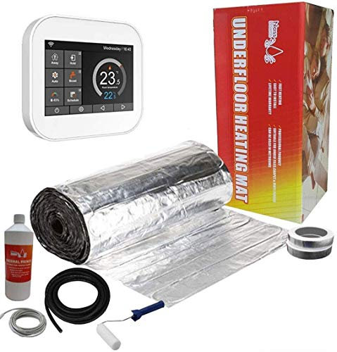 Electric Underfloor Heating kit 150w - 8m² - White Smart WiFi Thermostat