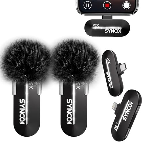 SYNCO Lavalier Mikrofon, Omnidirectional Kondensator Mic mit Windschutz, Ansteckmikrofon 3.5mm TRS/TRRS 6.3mm für Smartphone, PC Laptop, Kamera DSLR Camcorder Lav-S6