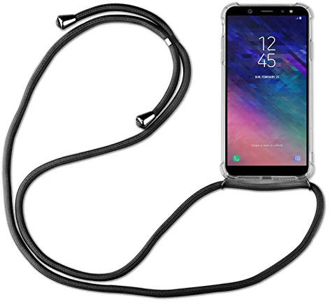 betterfon | Samsung Galaxy A6 2018 Handykette Smartphone Halskette Hülle mit Band - Schnur mit Case zum umhängen Handyhülle mit Kordel zum Umhängen für Samsung Galaxy A6 2018 SM-A600 Schwarz