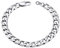 ChainsHouse Kubanische Kette Armband für Herren Panzerkette Armband Edelstahl Männer Gliederarmband 8MM Panzerarmband Silber Gliederkette Armbänder 21cm Armkette Armreif Rock Armschmuck für Vater