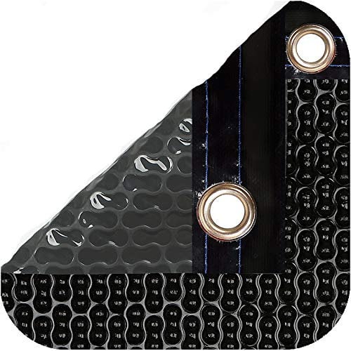 International CoverPool. Solarfolie Pool rechteckig/eckig schwarz 500 Mikron GeoBubble Energy Guard für 3,5 x 4,5 Metern Pool mit Verstärkung auf den Breiten Seiten