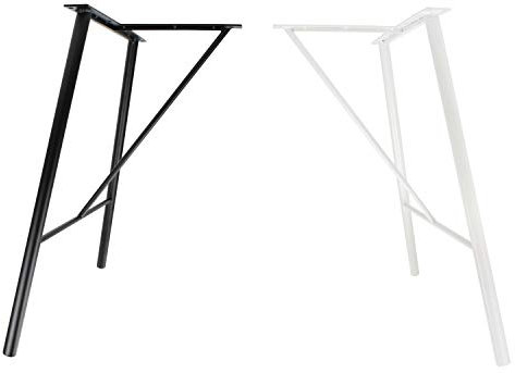 Natural Goods Berlin 2X Tischgestell Filigree Hairpin Legs Filigrane Tischbeine geneigt | 30mm Stahl | Esstisch, Schreibtisch, Konferenztisch (B71 x H72cm, Weiß)