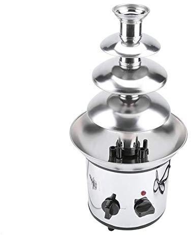 Fontaine à chocolat électrique à 3 étages/4 étages pour fondue de chocolat pour usage commercial, maison, mariage, anniversaire, Noël (4 niveaux)