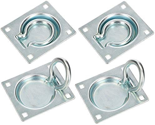 KOTARBAU® 4er Set Zurrmulde 90x75mm zum Einlassen in den Boden Einseitig Solide Ladungssicherung Kistengriff