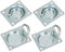 KOTARBAU® 4er Set Zurrmulde 90x75mm zum Einlassen in den Boden Einseitig Solide Ladungssicherung Kistengriff