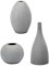 rismart Klein Keramik Blume Vase 3er Set Bauernhaus Zuhause Dekor Blumenvase zu Büro Party Hochzeit Grau