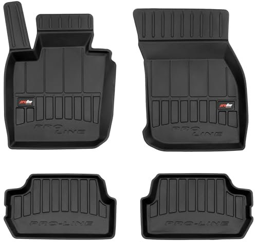 MOTOS Gummimatten Auto Fussmatte passend für Mini Cooper III ab 2014 Hatchback, 3-türig, Automatikgetriebe Verbessern Sie Ihren Reisekomfort mit Antirutschmatte Auto 3D- Allwetter fußmatten Auto, Schu