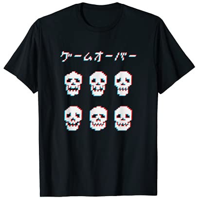 E-Girl Japanische Ästhetik Schädel Gaming Alternative Grunge T-Shirt