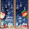 Pegatinas Ventana Navidad Santa Muñeco de Nieve Alce de la Puerta Pegatinas Navidad Cristal Decoración de la Ventana Reutilizable Bricolaje Pegatinas Electrostáticas Calcomanías Ventanas 9 Hojas