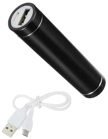 External Battery Charger for Oppo Find X3 Lite Universal Power Bank 2600 mAh with USB Cable / Mirco USB Backup Telephone (Black)