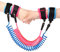 2.5M Anti Lost Wrist Link Belt, 360°Rotate Security Elastic Wire Rope for Baby and Toddler Reins, Safety Leash Wristband/Hand Harness for Walking and Travel Outside,Blue+Pink