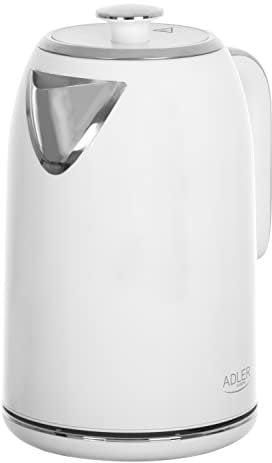 ADLER Metallkessel 1,7 l, STRIX-Steuerungssystem, Edelstahl, Silber