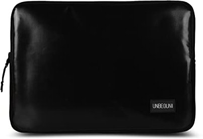 Schwarze Laptoptasche für MacBook Pro 14 Zoll 2021/2022 - 14 Zoll Hülle aus upcycling-Gewebe (nachhaltig)