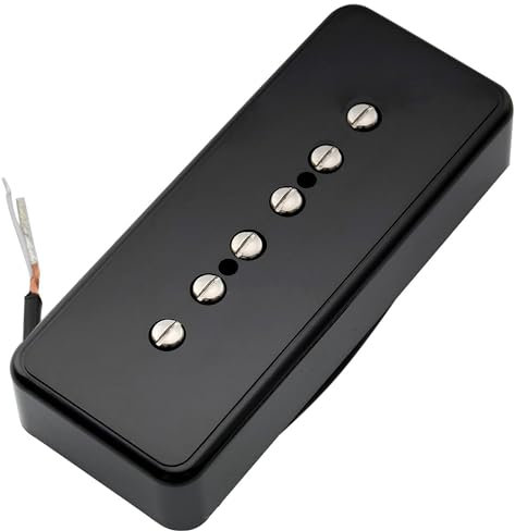 Artec ASA90 Alnico 5 Micro P90 Soapbar Manche Simple Bobinage 7,5K pour Guitare électrique, Noir