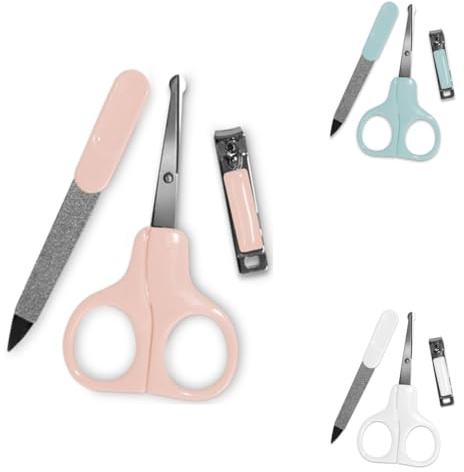 Baby Care Baby Maniküre-Set Nagelpflegeset Nagelschere, Nagelknipser, Nagelfeile, Farben:rosa