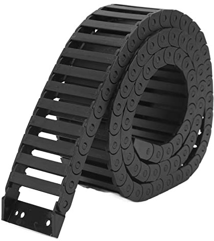 Kabelschleppkette,1M Schleppkette 10x40mm schwarz verstärktes Nylon Werkzeugmaschine Kabelkette Draht Träger PA66 mit Endverbinder für 3D Drucker CNC
