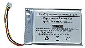 Batteria di ricambio da 1000 mAh, 3,7 V, per Apple iPod 4a generazione, 616-0183, 616-0206, 616-0215, AW4701218074, ICP0534500