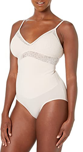 Maidenform Women's, Tame Lace, Firm Tummy Control, Wireless Shapewear Bodysuit, Sandshell, M