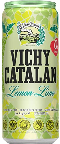 GOOD4YOU Vichy Catalan Acqua Minerale Naturale con Gas Sapore Lime-Limone Latta 33 cl