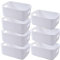 NCRGB 7 Groß Weiß Aufbewahrungsbox Kunststoff Aufbewahrungskorb mit Griffen 30×20×12cm,Badezimmer Küchenschrank Organizer,Aufbewahrungskorb Aufbewahrungsbox Küche,Boxen Aufbewahrung für Küche,Bad