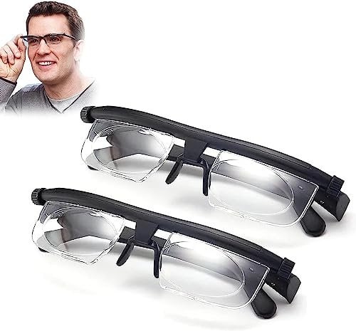 MEFESE Vifocus-Brillen, Vifocus-Brillen mit einstellbarem Fokus for Nah- und Fernsicht, verstellbare Zifferblattbrillen for Fern- oder Lesemyopie (Color : 2pcs)