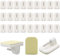ZYNERY 30Pcs Crochets Rideau, Support Tringle Rideaux sans Percage, Accroches Rideau Adhesif, Crochets Autocollant, Crochets Tringle Rideau, pour Les Rideau sans Percer, Tringle Rideau, Cuisine, Bain