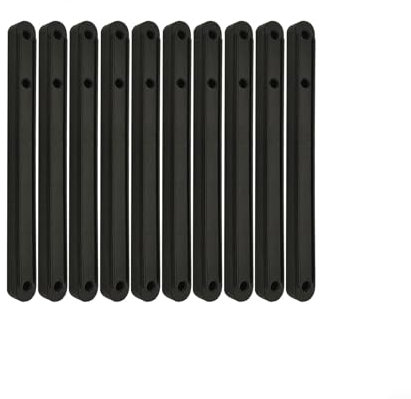 Zoegneer 10 corredores de cajones, guías de plástico para cajones o armarios extraíbles, rieles de repuesto para cocina, dormitorio, armario (negro-298 mm)