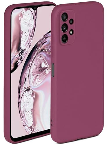 ONEFLOW Soft Case für Samsung Galaxy A23 (4G) Hülle aus Silikon mit Kameraschutz, Silikonhülle mit erhöhtem Schutz fürs Display, Backcover Schutzhülle, weiche Handyhülle, Pflaume