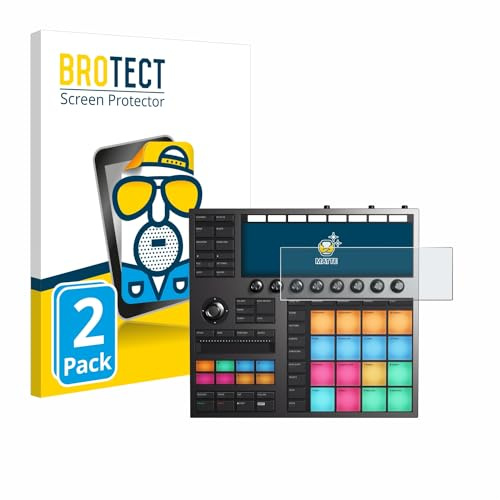 BROTECT Schutzfolie für Native Instruments Maschine + | 2 Stück Entspiegelnder Displayschutz Made in Germany Matte Displayschutz-Folie Anti-Reflex Anti-Fingerprint Einfache Montage