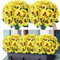 SOMYTING 10 Bündel Kunstblumen wie Echt Balkon Künstliche Blumen Außenbereich UV-beständig Wetterfest Künstliche Balkonpflanzen Balkonblumen für Haus Fensterbank Hochzeit Dekor (Gelb)