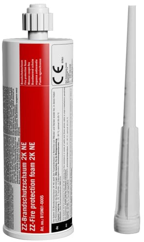 Zapp-Zimmermann Brandschutzschaum ZZ 330, 2K-Set, 6 x 380 ml + 8 Mischer B15V06-0001 (B15N01-0103 ZZ-Mischeraufsatz B99V00-0204 Schaumstoff intumeszierend ETA Massivwand) (Pack à 6 Stück)