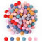 100 Bunte Pompons zum Basteln 2cm - Filzkugeln Bunt Klein - Mini Pompons Bunt - Pompoms zum Basteln für Kinder und Erwachsene - Dekorieren Verzieren Nähen DIY