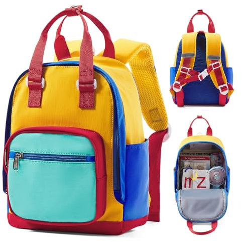 kibachev Kindergartentasche Mädchen Jungen Kindergarten Rucksack Kleinkind Baby Rucksack 10l Kinderrucksack mit Brustgurt Kinder Rucksack 1-2-3 Jahre
