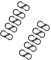 10 Pcs Mini Mousqueton Double Anneau Porte-clé à Inoxydable Durable Unisexe Empêche Les clés et Autres Petits Accessoires de Tomber 30 mm de Long x 14 mm de Large (Noir)