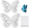 Schmetterling Gipsform Zum Gießen, 2 Stück Giessform Silikon Schmetterling, Silikon Gießform Ostern Schmetterling mit Kerzendochtdraht, Silikonform Schmetterling Kerzenhalter für Seife Gips Handwerk