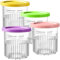 BYKITCHEN Creami Deluxe Behälter/Becher für ninja Eismaschine Creamy NC501EU, 4 Stück Eisbehälter für Speiseeis, Ersatz für Ninja Creami Deluxe NC501EU NC500EU Pints und Deckel,Creami Deluxe Zubehör