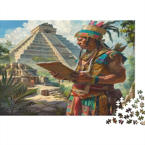 lihuogongsio Maya Puzzle Für Erwachsene 1000 Puzzle Maya-Zivilisation Erwachsene Anspruchsvoll Puzzle Puzzlegröße Puzzle Unmögliches Puzzle Spielzeug Geschenk Premium Quality 1000pcs (75x50cm)
