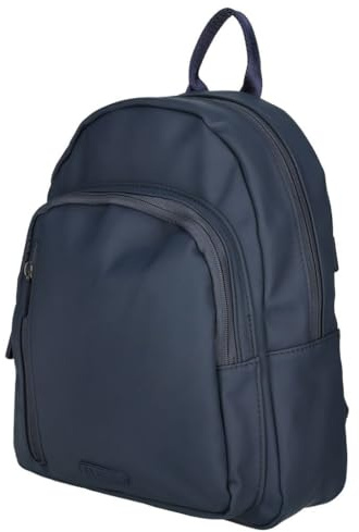 Christian Wippermann kleiner Damen Rucksack leder Optik City Bag Plane Tasche Bag Blau