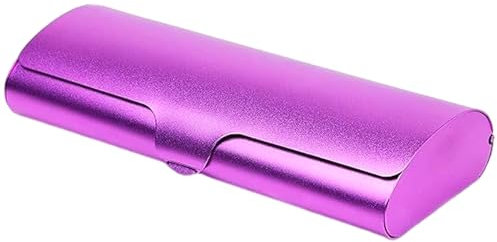 XJKLBYQ Tragbares Hartschutzgehäuse | Augenbrillen Hülle Hartbrillen Hülle Purpur Aluminium Eye Glass Hülle glatte exquisite tragbare Brillenkoffer für Zuhause, Büro, Reisen