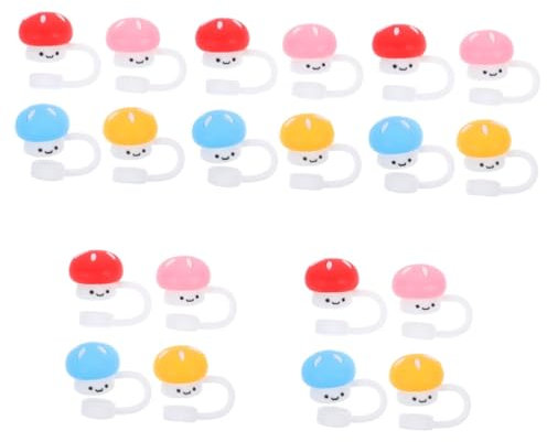 Alipis 5 Sätze Strohstopper Staubkappe Strohhut Schaftkappe Strohhüte Strohhalmstopfen Strohaufsätze Für Trinkgläser Wiederverwendbare Strohabdeckungen Strohkappen Kieselgel 4 Stücke * 5