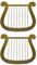 Vocdikficy Simulation Harfe Modell Musikinstrument Dekoration Cosplay Maskerade Charakter Dress Up