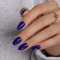 KQueenest Navy Blue Press on Nails Short Oval, Short False Nails with Glue, Opaque Solid Dark Blue Fake Nails Press ons, Reusable Soft Gel Stick on Nail for Women, 24 Pcs