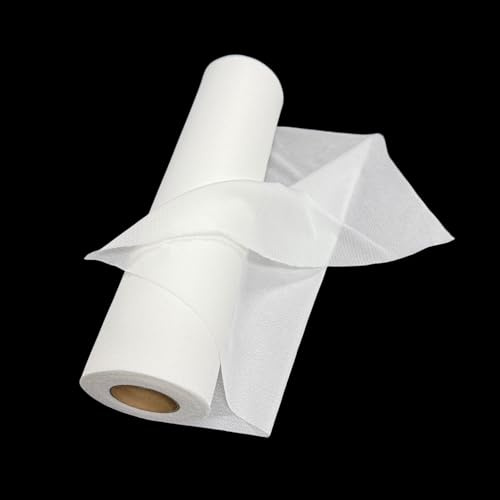 Fusible No Show Mesh Embroidery Stabilizer Backing 12 x 20 Yard - White Light Weight 1.8oz Knit Fusible Interfacing