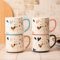 Bone China Mug with Gold Heart 500ml Decal Luxury Ceramic Tea & Coffee Cup with Coloured Handle Gift Mug for Women, Valentine’s, Birthday or Everyday Use Assorted Colours (Blue)