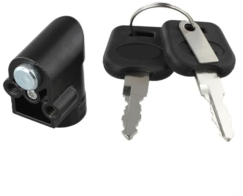 Electric Bike Case Power Lock and Key, 11mm/20mm Replacement for E-Bike Case, Silver and Black(11mm)