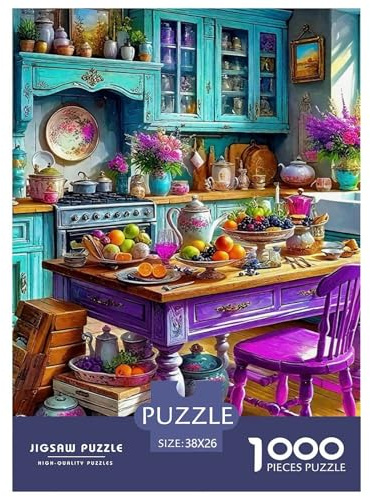 Eine gemütliche Küche Puzzle 1000 Teile Klassische Puzzles Schwer Für Erwachsene Und Kinder A Cozy Room Geschicklichkeitsspiel Für Die Ganze Familie, Erwachsenenpuzzle 38x26cm/100