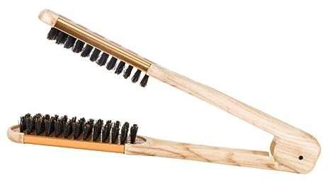 DECOMELODY Förmiger Haarkamm Haarglätter Bürste zum Schnellen Glätten bei Hitze Multifunktional für Haushalt und Profi Goldfarben Robust und Ergonomisch für Einfache Handhabung