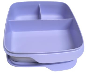 Tupperware to Go Lunchbox clevere Pause 550 ml Brotdose mit Trennwand Eco+ Schule Dose mit Abtrennung 550ml Sandwichbox geteilt flieder