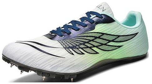 Zapatillas De Atletismo para Hombre, Zapatos Saltos con Clavos Ligeras Profesionales Zapatillas Carreras Y Velocidad Entrenamiento,Seven Colored Orchid,46 EU